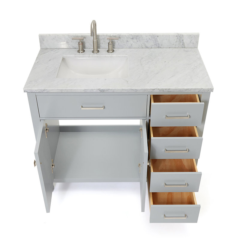 Ensemble de meuble-lavabo simple 43 po Aberdeenshire, gris