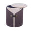 Repose-pieds deux tons avec rangement ou tabouret de coiffeuse, brun