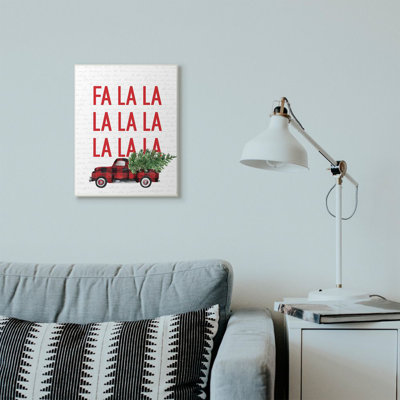 Fa Fa La La Plaid Truck - Reproduction d'art Textua