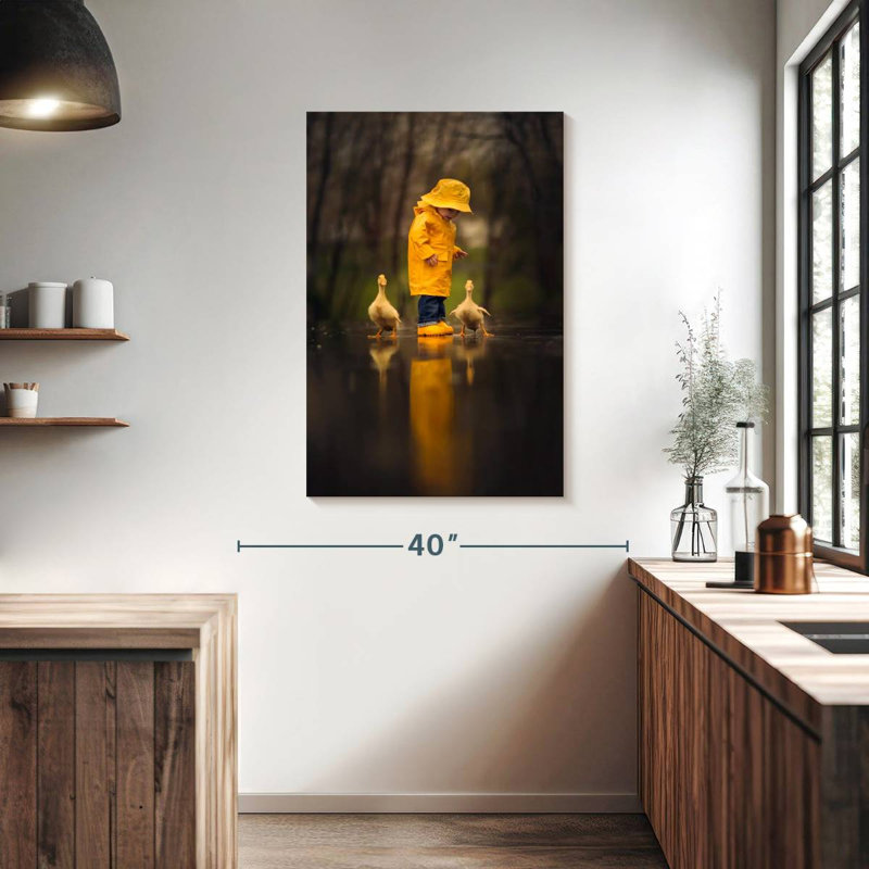 Brampt Boy With Ducks, 39" H x 26" W