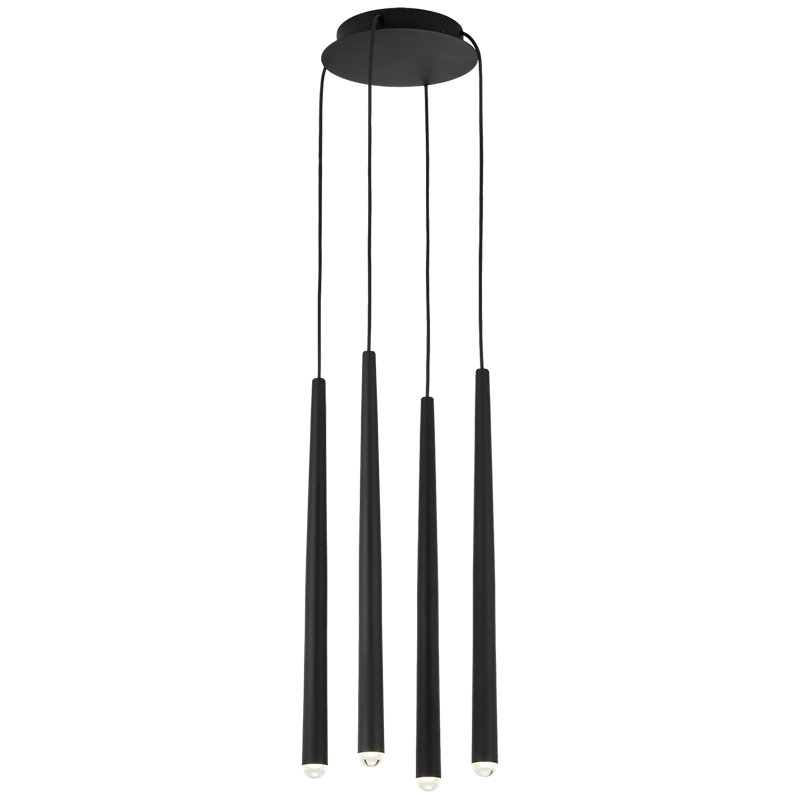 Pylon 4 - Light LED Pendant, Nightshade Black
