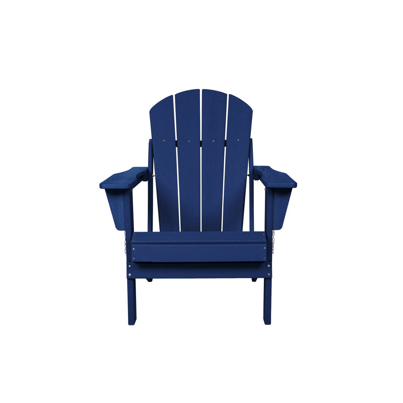2 Folding Chairs - Navy Weather For Patio Use Of Blue, Navy Blue