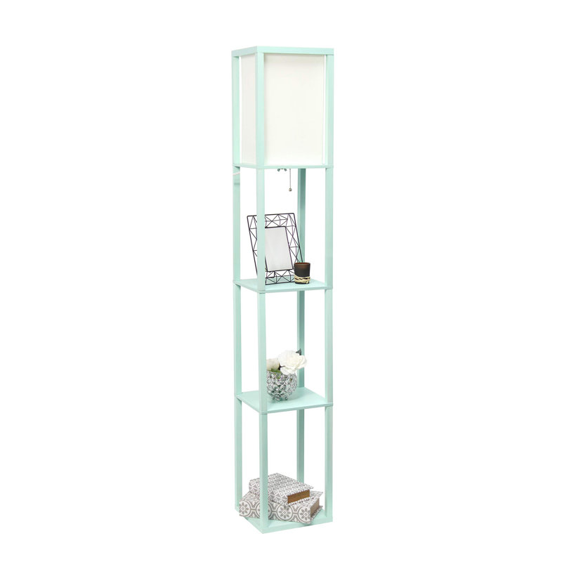 Lampe sur pied 63 po Priston, Turquoise
