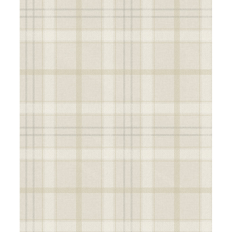 Papier peint auto-adhésif à carreaux Ebav Designs, L 33 po x l 20,90 po, Beige, Papier