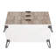 Commode cannelée 35 po Dumbo en gris rustique et blanc (3 tiroirs)-78738189