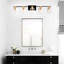 5- Luminaire de salle de bain noir mat + doré avec abat-jour en verre pour les cuisines modernes Vintage Interiors