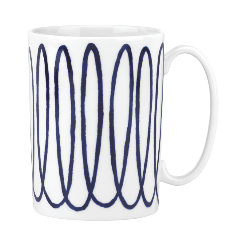 Charlotte Street Porcelain Coffee Mug, Navy