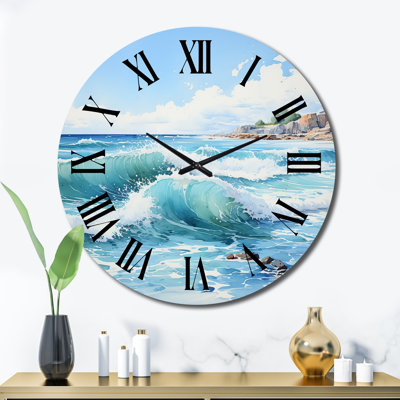 Horloge murale turquoise et marine Capturethe Vastness