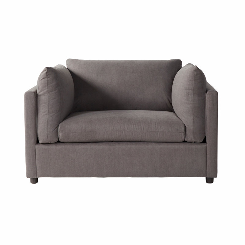 Fauteuil surdimensionné à accoudoirs rembourrés, Carbon Gray