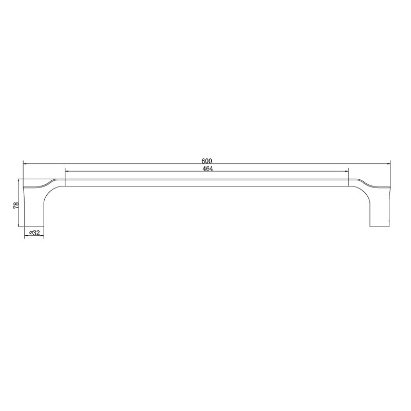 Porte-serviettes simple en laiton Shiraz 60 cm / 24 po