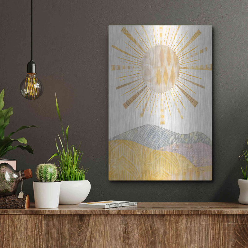  «Boho Sunshine II» par Courtney Prahl, art mural en métal, H 16 po x l 12 po