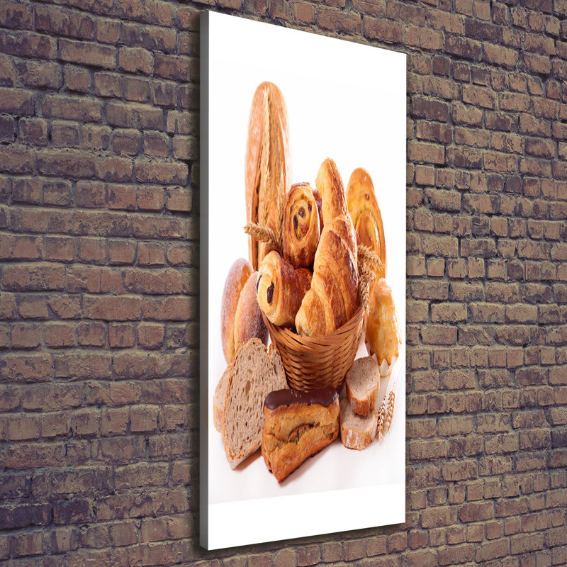 Bread In A Basket - Wrapped Canvas Print