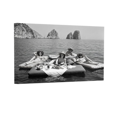 Fashion Party flottant rétro en noir et blanc