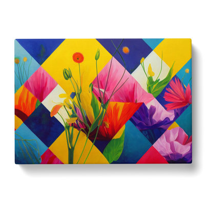 Abstract Wildflowers - Wrapped Canvas