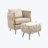 Misheel Velvet Barrel Chair with Ottoman-663396598