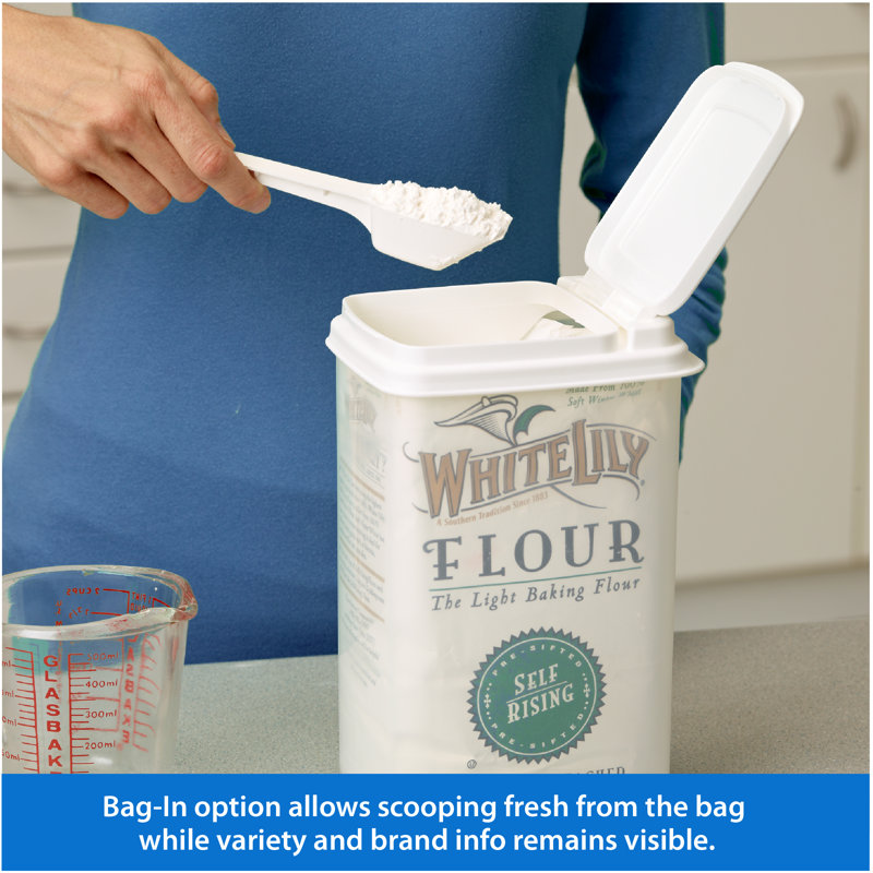 All Purpose Storage Dispenser for Sugar, Flour with Flip Lid and Scoop-2 Pack