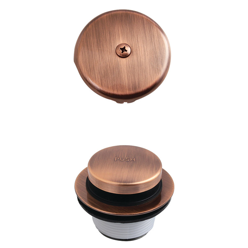 Kingston Brass Trimscape Zinc Alloy Alloy Toe Touch Tub Drain Conversion Kit, Antique Copper