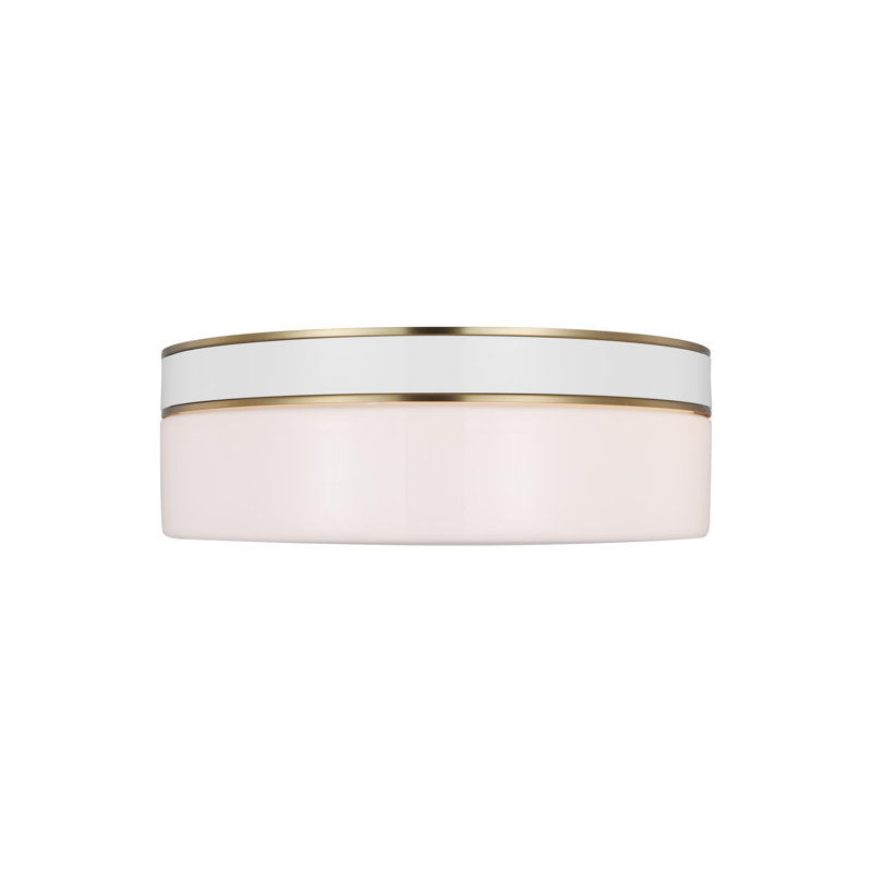 Aston Emilia Large Flush Mount, Burnished Brass