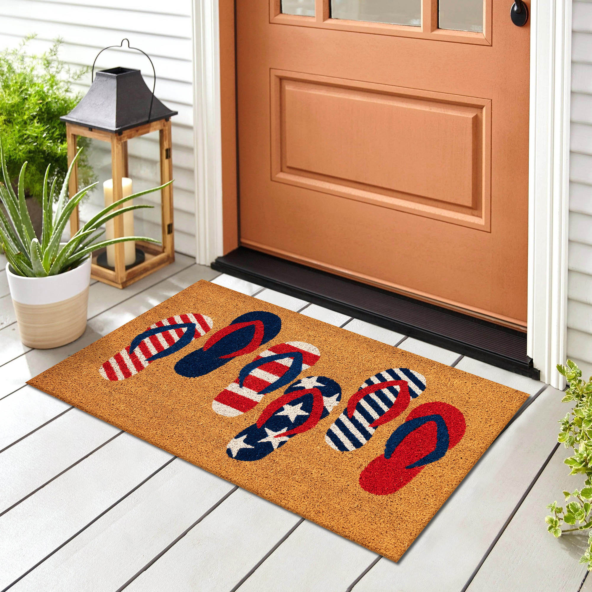 Cracraft Non-Slip Independence Day Doormat, Rectangle 1'6" x 2'6"