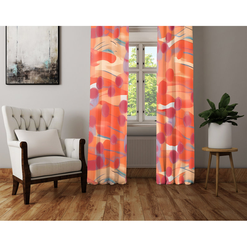 Paire de rideaux semi-transparents en polyester Albirta, L 20 po x L 61 po