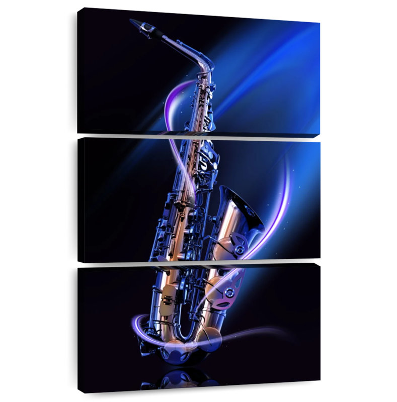 Abarca Glowing Saxophone, 50" H x 32" W