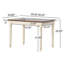 Table rectangulaire en chêne foncé avec pieds crème, H 29,08 po x l 28,87 po, L 49,88 po - look élégant