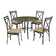 Ahrian 5 - Piece Marble Top Dining Set