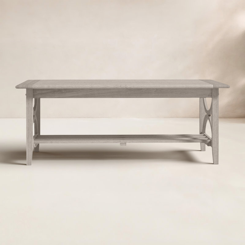 Brunswick Teak Coffee Table, Weathered Gray