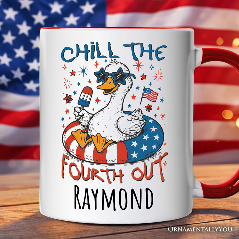 Chose The Fourth Out Goose Chill, drôle de cadeau patriotique du 4 juillet avec nom personnalisé