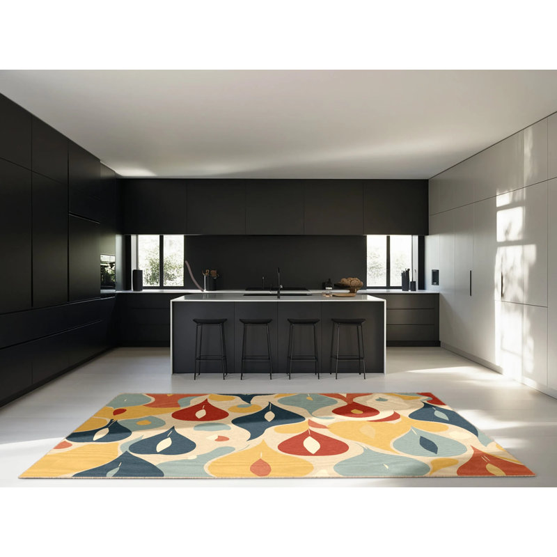 Lively Pop Rug, Square 7'