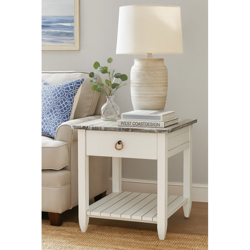 Table de bout Decastro Coastal, Gris / Noir
