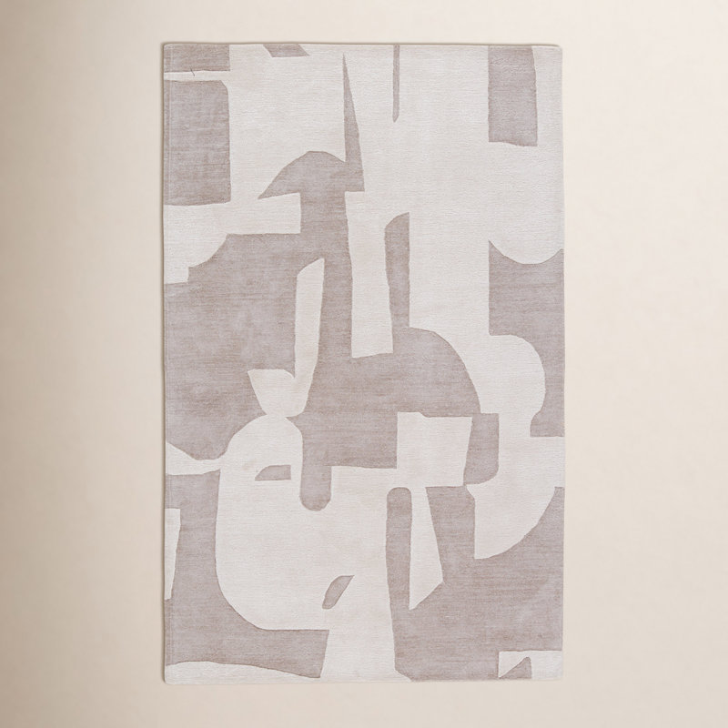 Tapis taupe / crème Kincaid, Rectangle de 5 pi x 8 pi