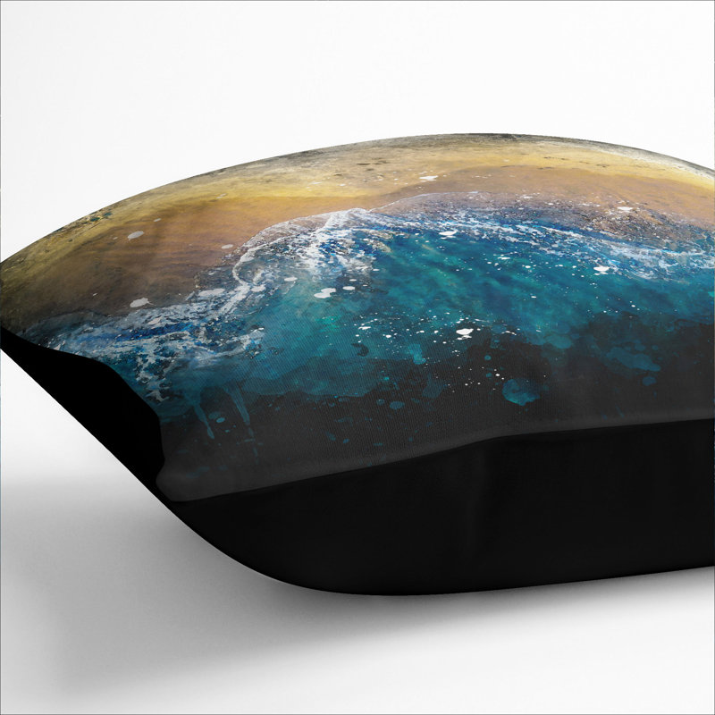 Incoming Waves Scatter Cushion, Black, 55cm H x 55cm W x 20cm D