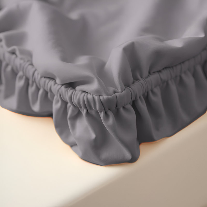 Paul's Microfibre Super Soft Brushed Deep Fitted Bed Sheet, Single (3'), Grey