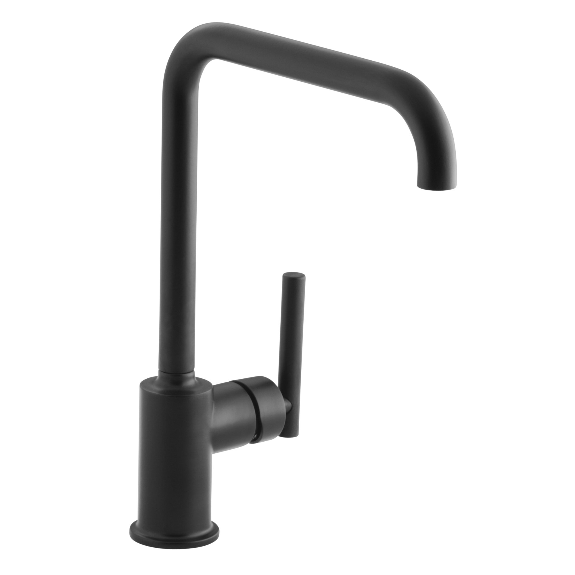 Purist Single-Hole Kitchen Sink Faucet with 8" Spout, Matte Black