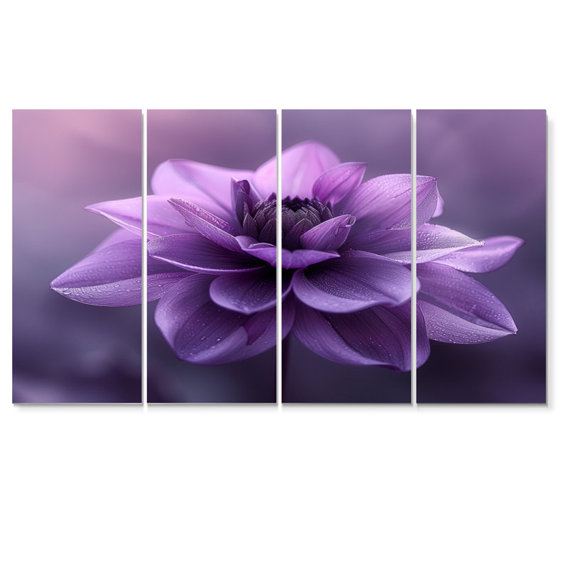 «Mauve Natures Nuance», impression d'art mural Dahlia, H 32 po x l 64 po