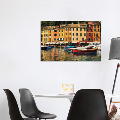 Portofino Harbor Scene, Liguria, Italy 1 Piece Wrapped Canvas Wall Art