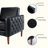 34.25'' Wide Faux Leather Tufted Armchair-99229960