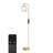 Arched Floor Lamp With Glass Shade, Remote Control And Bulb Included-1580996823