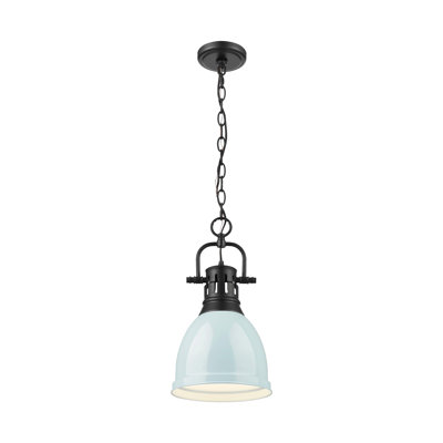 Luminaire suspendu unique à 1 lumière Alethia sans accents de matériau secondaire ou d'accent