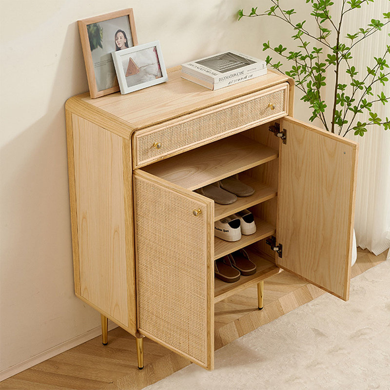 Rangement pour chaussures en bois massif Burlywood