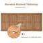 Ensemble de salle à manger de patio en bois d'acacia pour 6 personnes avec table rectangulaire extensible-960915606