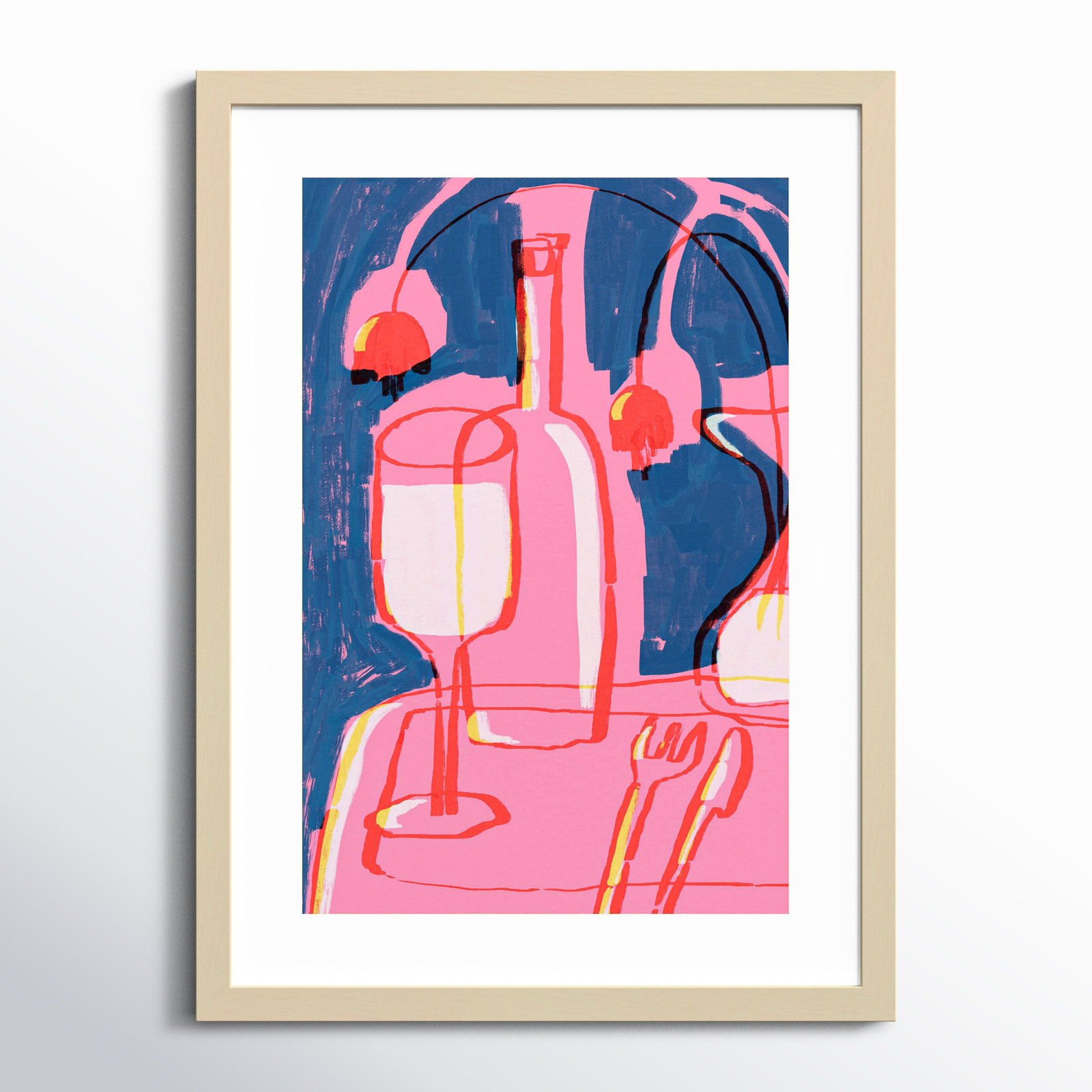 Galya "Neon Still Life No. 4" Print, Brown, 25" H x 19" W