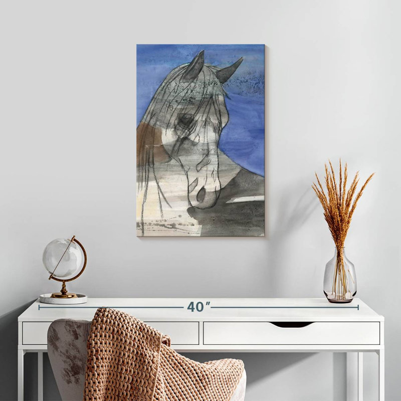 Cheval au clair de lune Brampt, H 24 po x l 16 po