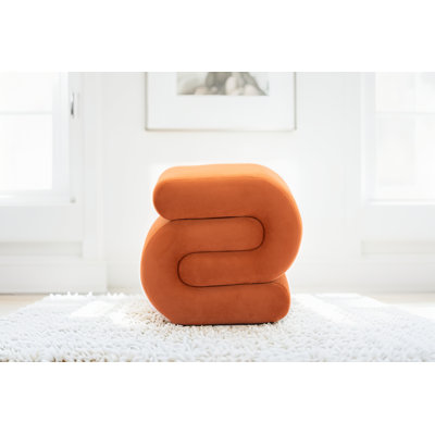 Serpa S-shape Ottoman-Makeup Stool-Footstool by Brayden Studio