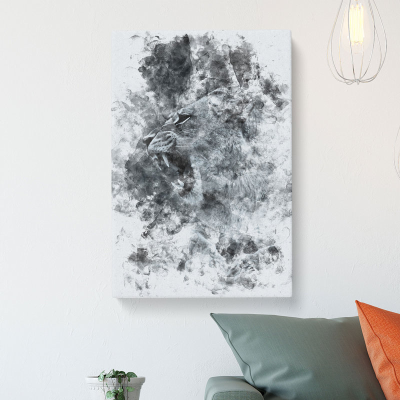 Fierce Lioness - Wrapped Canvas, 50cm H x 35cm W x 3cm D