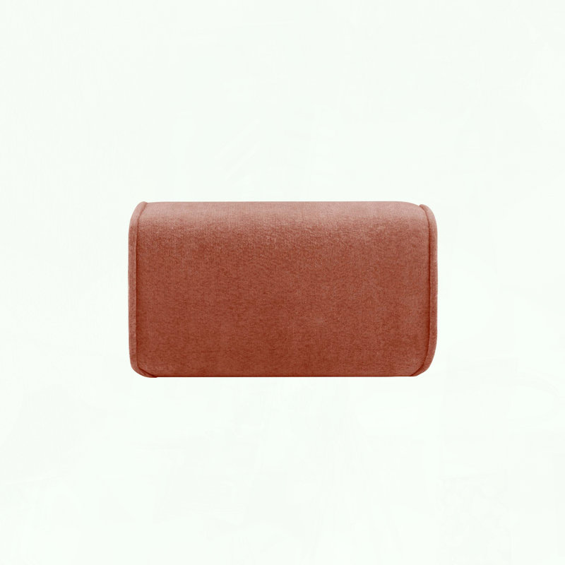 Harrison Ottoman with Premium Velvet and No-Assembly, Red