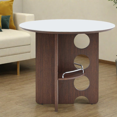 Tables de salle à manger avec rangement (table seulement, sans chaises, avec plateau et pieds), panneau de fibres à densité moyenne aggloméré de 35,4 po, salle à manger rustique moderne