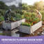 Set Of 2 Metal Planter Box Galvanised Raised Garden Bed-1148760391