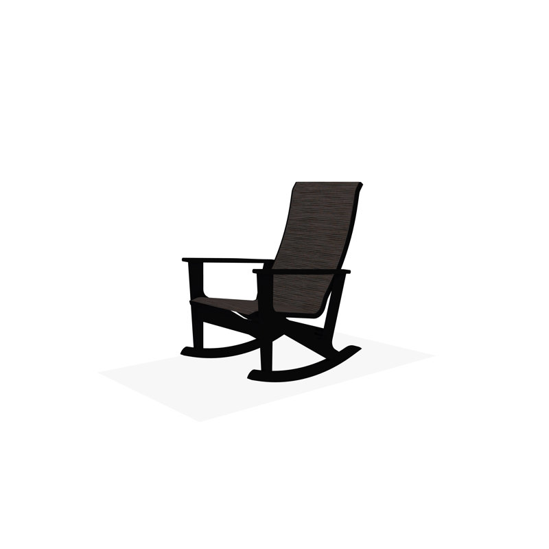 Fauteuil berçant Wexler, Noir, Alliage Sunbrella®